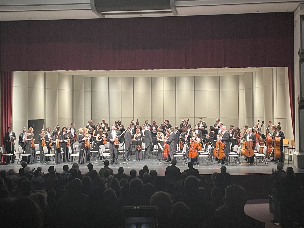 On March 1st, Wilson JH/HS Band members attended a performance by the Lviv National Philharmonic Orchestra of Ukraine at Fort Hays State University.  Students enjoyed hearing pieces by Brahms and Dvorak.  While there, they also saw some other familiar faces among concert goers!